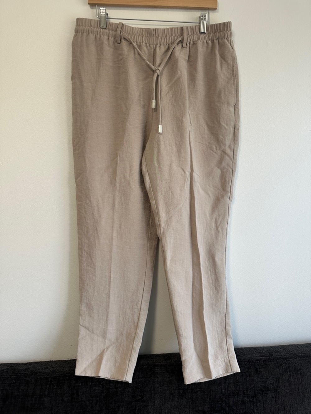 Mango Lightweight‎ Relaxed fit Trousers Pants - Beige XL